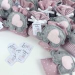 Bomboniera Elefantino in Pannolenci con Portaconfetti