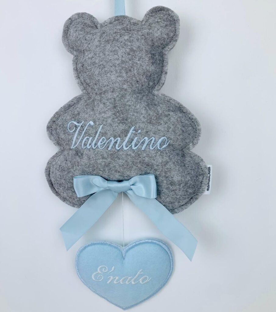 Fiocco Nascita Orsetto Pannolenci